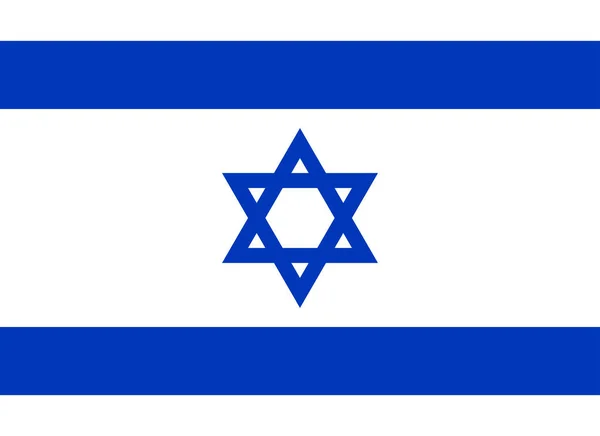 Izrael zászló. Hivatalos színek. Megfelelő arányban. Vektor — Stock Vector