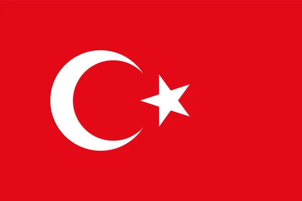 Bandera de Turquía. Colores oficiales. Vector — Vector de stock