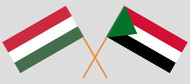 Sudan ve Macaristan 'ın çapraz bayrakları