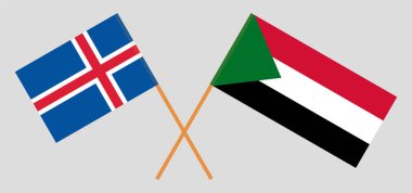 Sudan ve İzlanda 'nın çapraz bayrakları