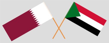 Sudan ve Katar 'ın çapraz bayrakları