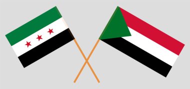 Sudan ve Suriye Geçici Hükümeti 'nin çapraz bayrakları
