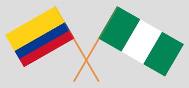 Nijerya ve Kolombiya 'nın çapraz bayrakları