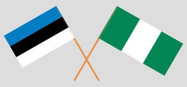 Nijerya ve Estonya 'nın çapraz bayrakları