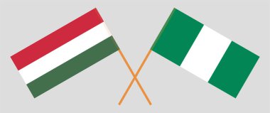 Nijerya ve Macaristan 'ın çapraz bayrakları