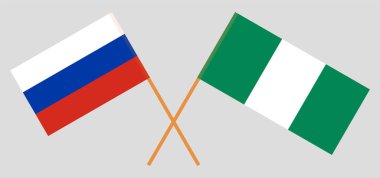 Nijerya ve Rusya 'nın çapraz bayrakları