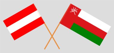 Umman ve Avusturya 'nın çapraz bayrakları