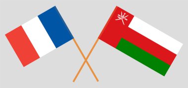 Umman ve Fransa 'nın çapraz bayrakları