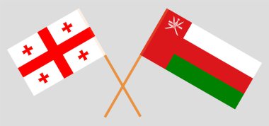 Umman ve Georgia 'nın çapraz bayrakları