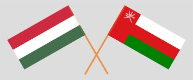 Umman ve Macaristan 'ın çapraz bayrakları