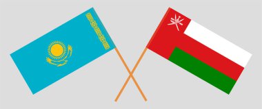 Umman ve Kazakistan 'ın çapraz bayrakları