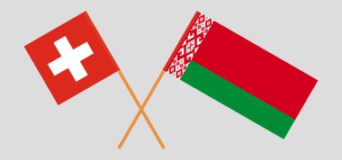 Belarus ve İsviçre 'nin çapraz bayrakları