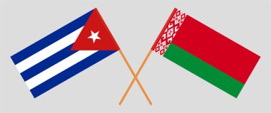 Beyaz Rusya ve Küba 'nın çapraz bayrakları