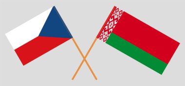 Beyaz Rusya ve Çek Cumhuriyeti 'nin çapraz bayrakları