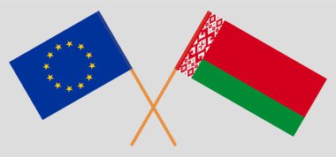 Beyaz Rusya ve AB 'nin çapraz bayrakları