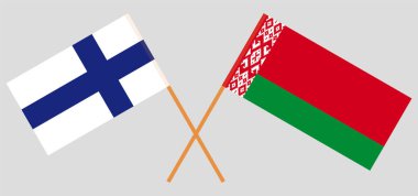 Belarus ve Finlandiya 'nın çapraz bayrakları