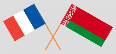 Beyaz Rusya ve Fransa 'nın çapraz bayrakları