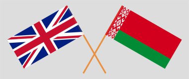 Belarus ve İngiltere 'nin çapraz bayrakları