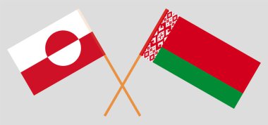 Beyaz Rusya ve Grönland 'ın çapraz bayrakları