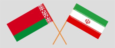 Beyaz Rusya ve İran 'ın çapraz bayrakları