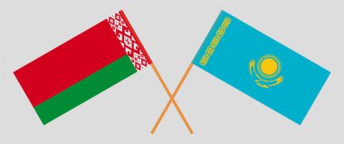 Belarus ve Kazakistan 'ın çapraz bayrakları
