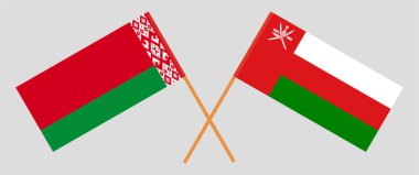 Belarus ve Umman 'ın çapraz bayrakları