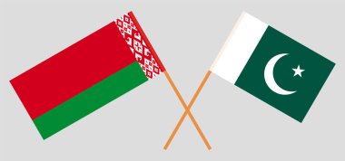 Beyaz Rusya ve Pakistan 'ın çapraz bayrakları