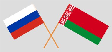 Belarus ve Rusya 'nın çapraz bayrakları
