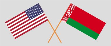 Beyaz Rusya ve ABD 'nin çapraz bayrakları