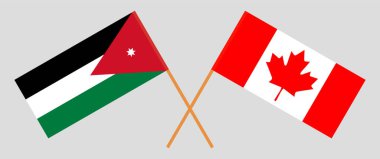 Ürdün ve Kanada 'nın çapraz bayrakları