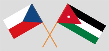 Ürdün ve Çek Cumhuriyeti 'nin çapraz bayrakları