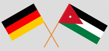 Ürdün ve Almanya 'nın çapraz bayrakları