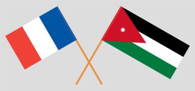 Ürdün ve Fransa 'nın çapraz bayrakları