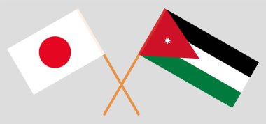 Ürdün ve Japonya 'nın çapraz bayrakları