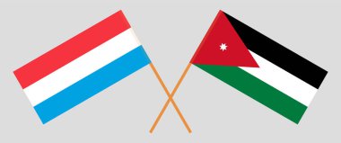 Ürdün ve Lüksemburg 'un çapraz bayrakları