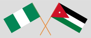 Ürdün ve Nijerya 'nın çapraz bayrakları