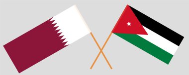 Ürdün ve Katar 'ın çapraz bayrakları