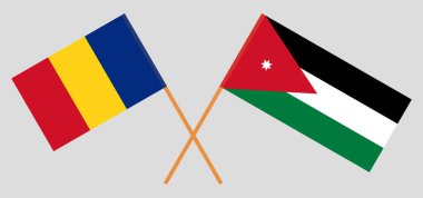 Ürdün ve Romanya 'nın çapraz bayrakları