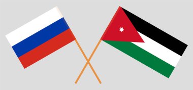 Ürdün ve Rusya 'nın çapraz bayrakları