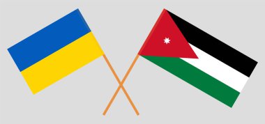 Ürdün ve Ukrayna 'nın çapraz bayrakları