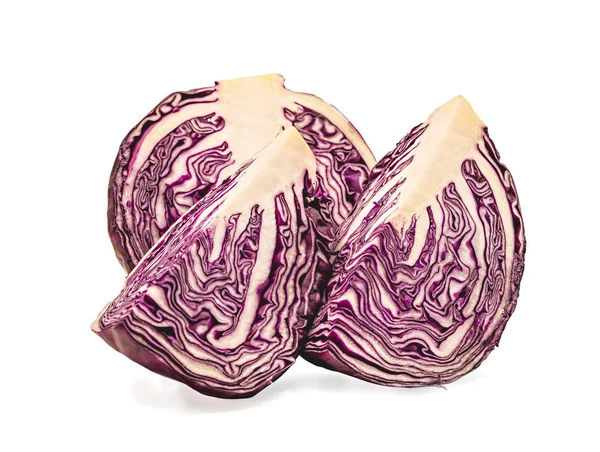 Rotkohl isoliert auf weißem Hintergrund. Schneidpfad. — Stockfoto