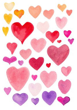 suluboya el resimli izole kupa kırpma yolu ile beyaz bir arka plan üzerinde çizilmiş seti