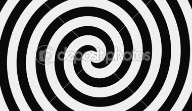 siyah-beyaz hipnotik sarmal, döngü