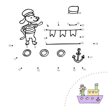 Nokta nokta. Boyama kitabı. 