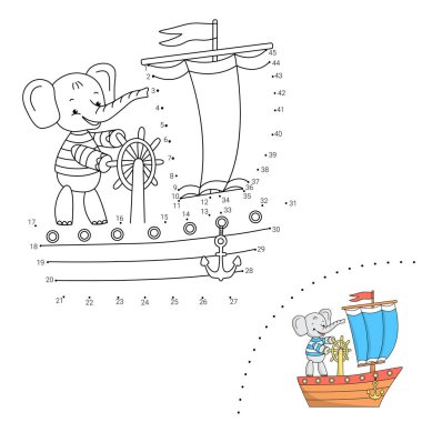 Nokta nokta. Boyama kitabı. 