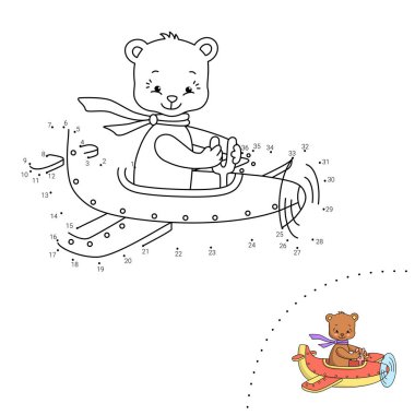 Nokta nokta. Boyama kitabı. 