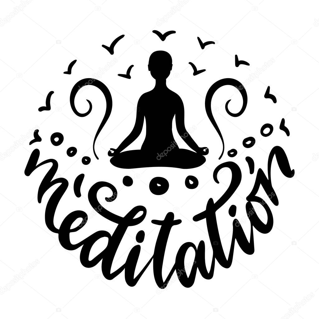 Yoga meditation. Lotus pose.
