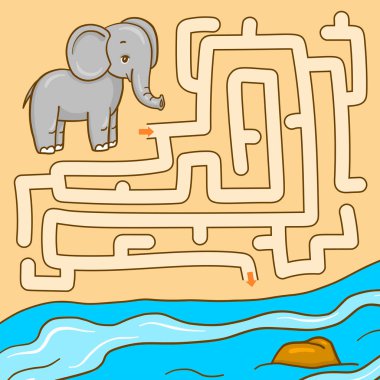 Eğitici çocuk labirent oyunu. 