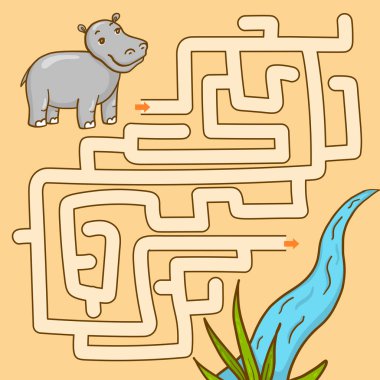 Eğitici çocuk labirent oyunu. 