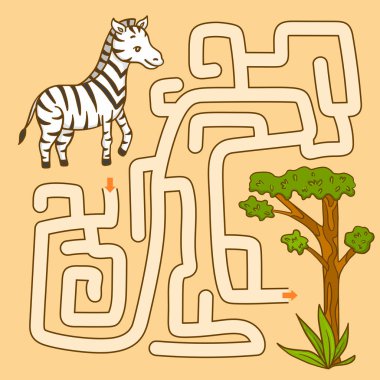 Eğitici çocuk labirent oyunu. 